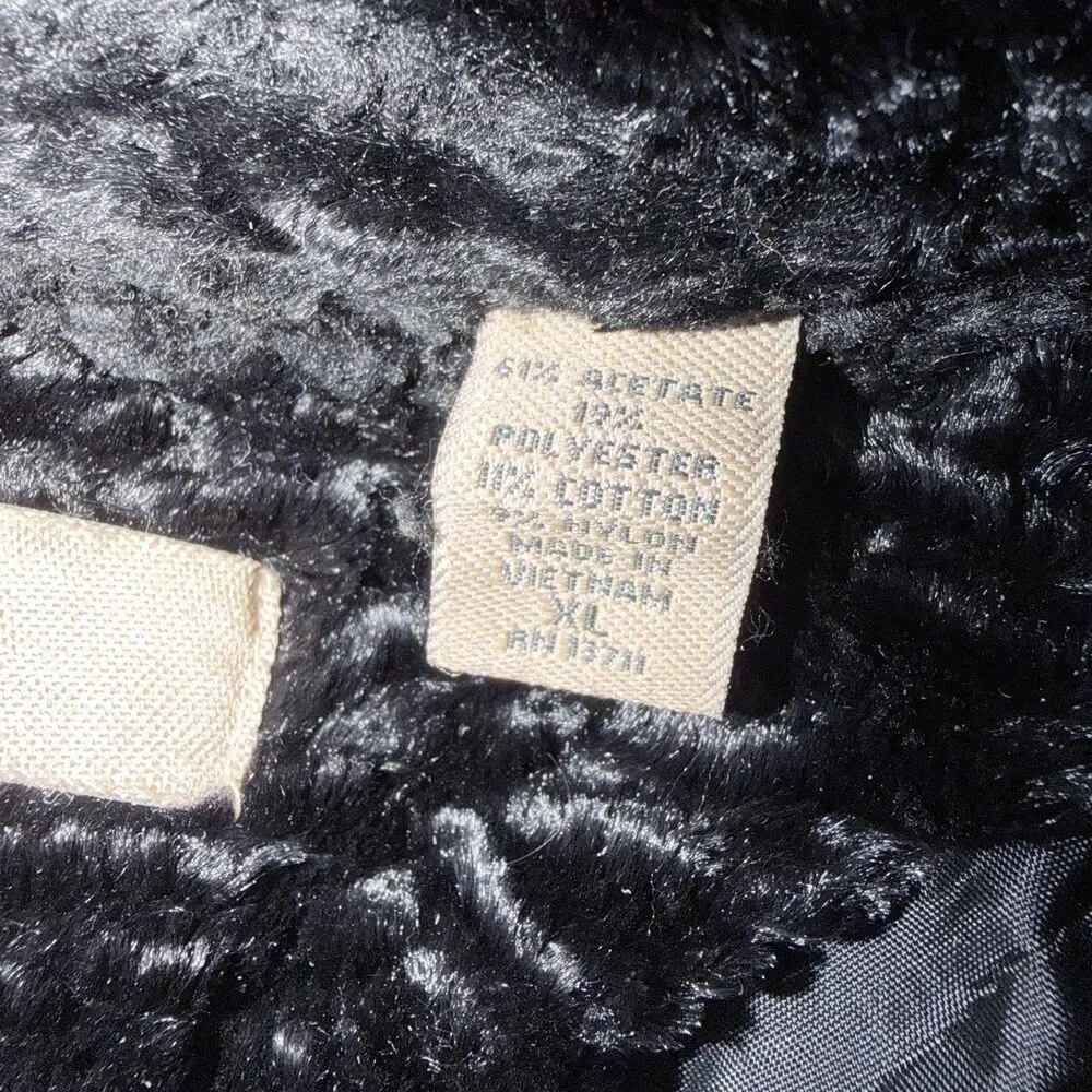 Vintage i.e. Faux Persian Lamb Fur Double-Breasted Coat – Size XL Mob Wife